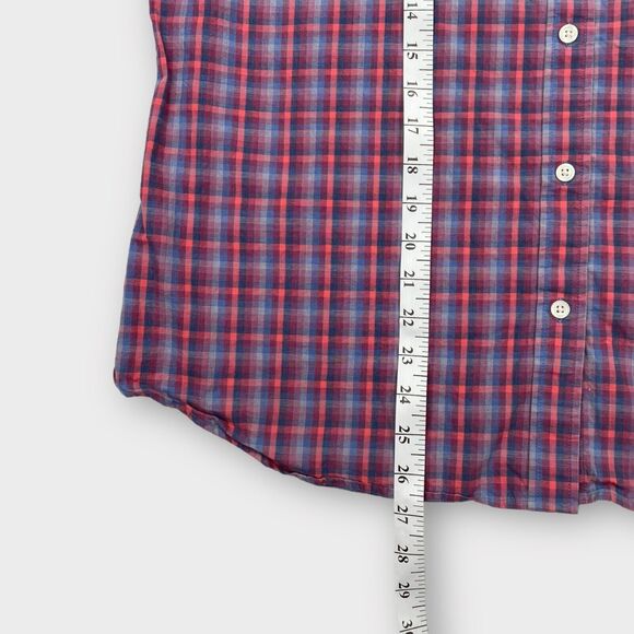 Pendleton Shirt Womens Extra Large Red Blue Check Button Up Long Sleeve Outdoor - Picture 13 of 14